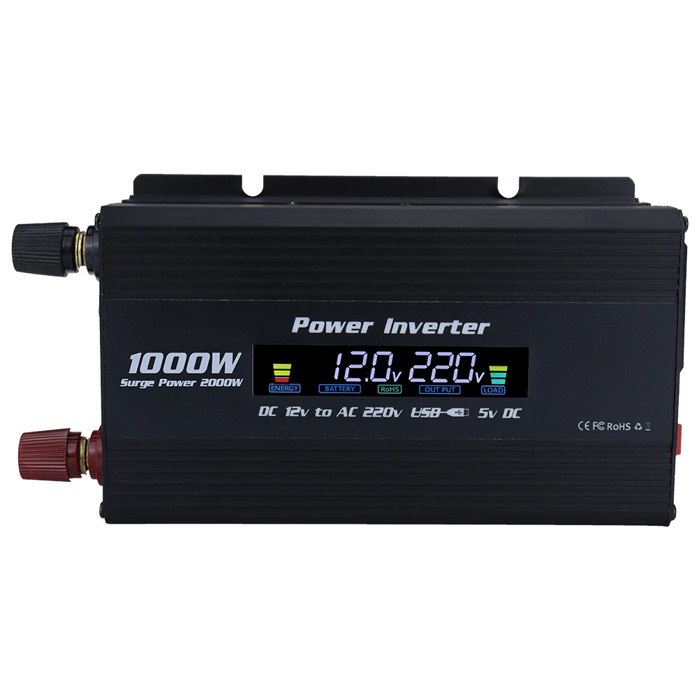 1000W Modified Sine Wave Inverter for RVs & Boats - Reliable Power, Overload Protection, USB Output