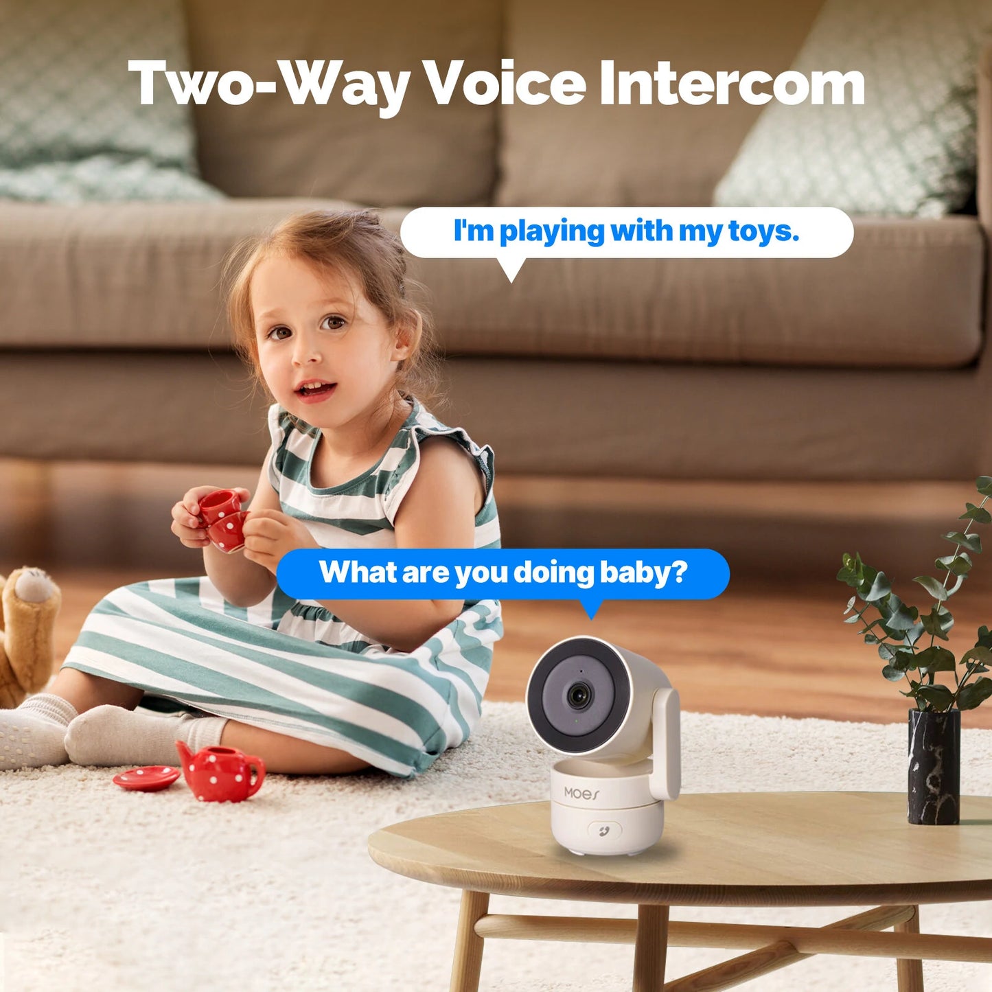 MoesHouse Tuya 4MP PTZ WiFi Camera - Smart Home Security with Motion Detection, IR Night Vision, Two-Way Audio CCTV