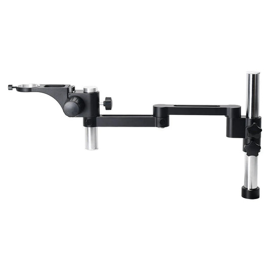 Articulating Arm Clamp Microscope Bracket with 76mm & 50mm Focusing Holder for Stereo Microscope & Monocular Lens Camera