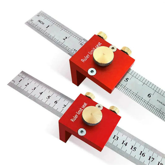 30cm High Precision Scribing Ruler with 90° Scale - Durable Woodworking & DIY Marking Tool