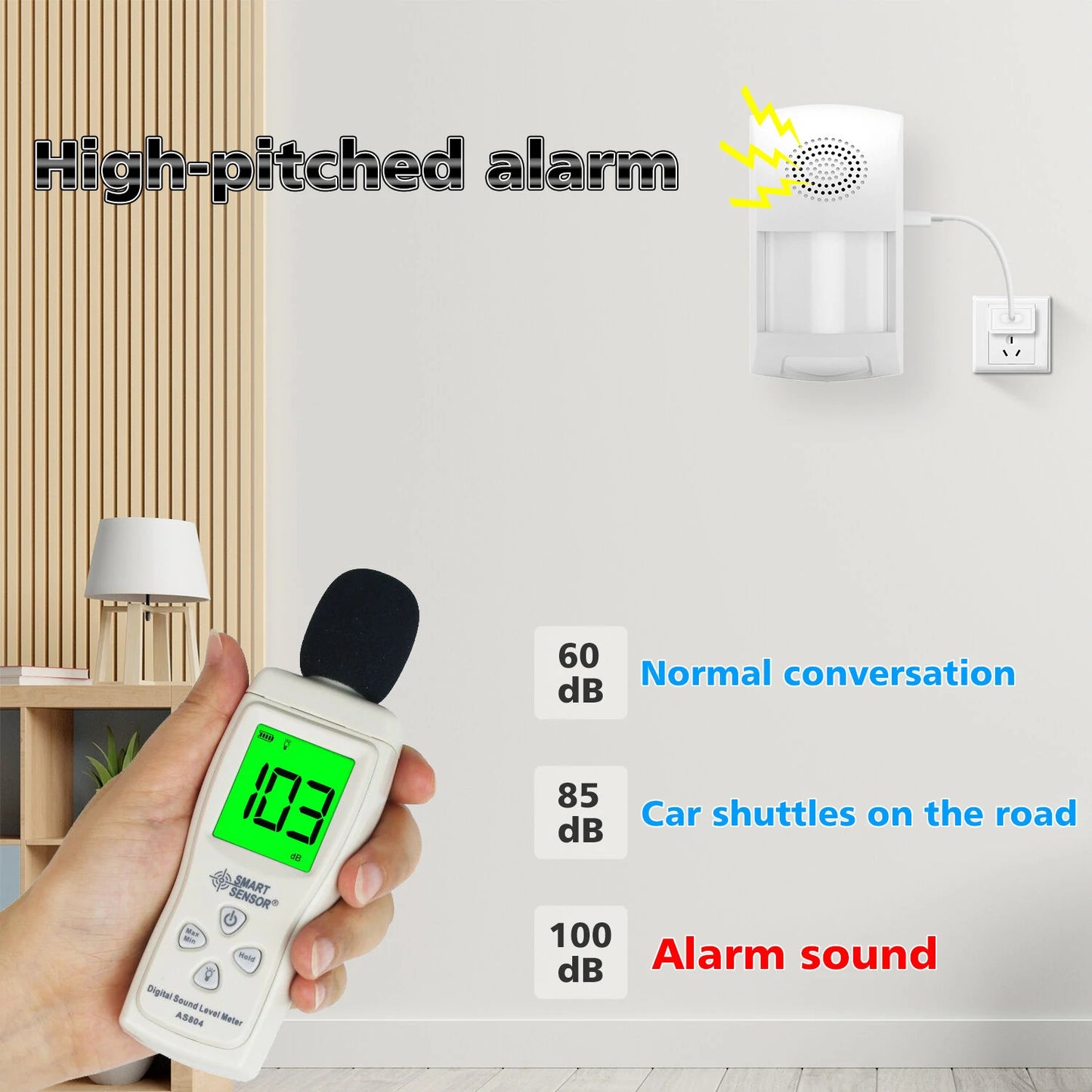 Tuya WiFi PIR Motion Sensor Alarm, Smart Security Detector Compatible with Alexa