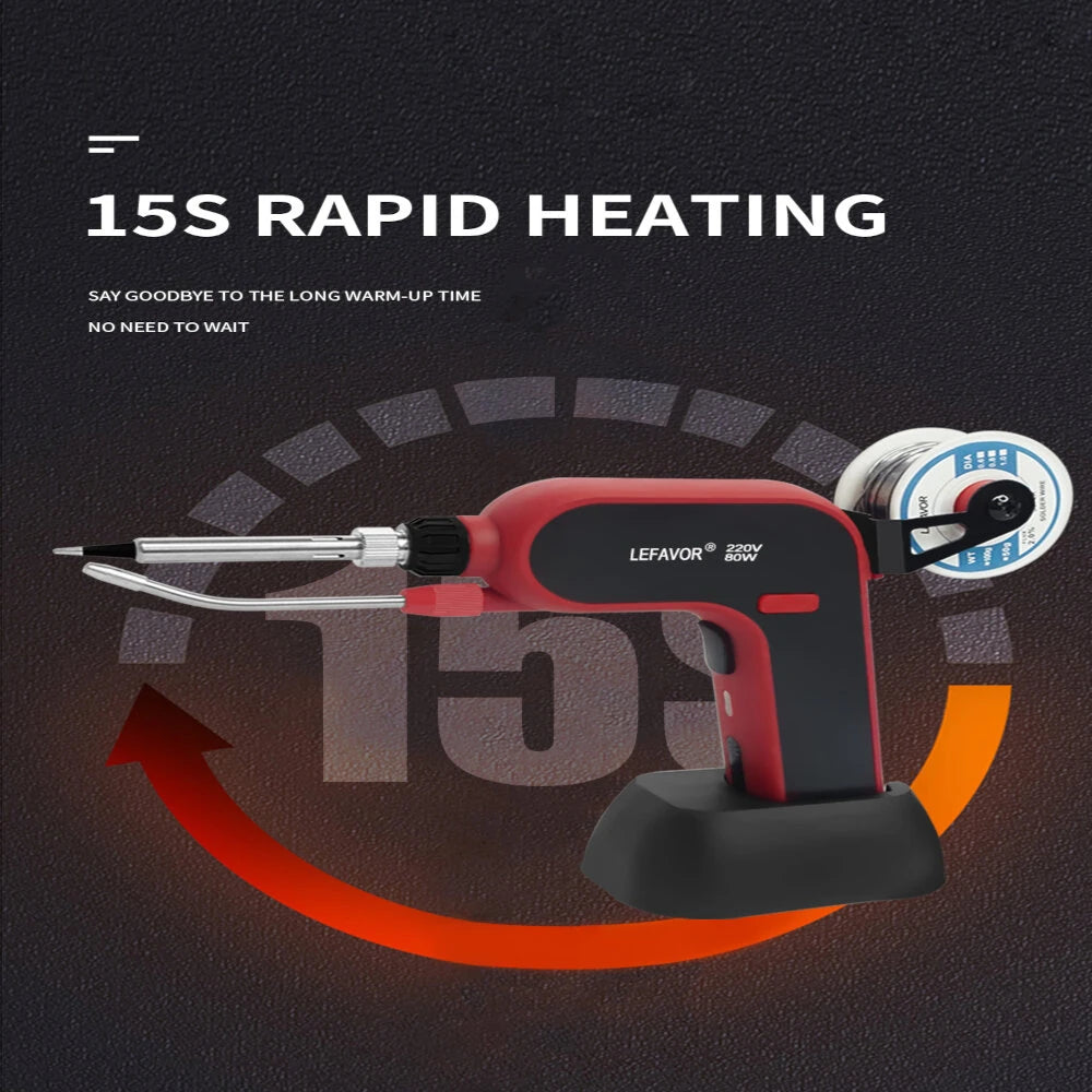 80W/120W Auto-Feed Electric Soldering Iron Gun - Handheld Internal Heating Welding Tool