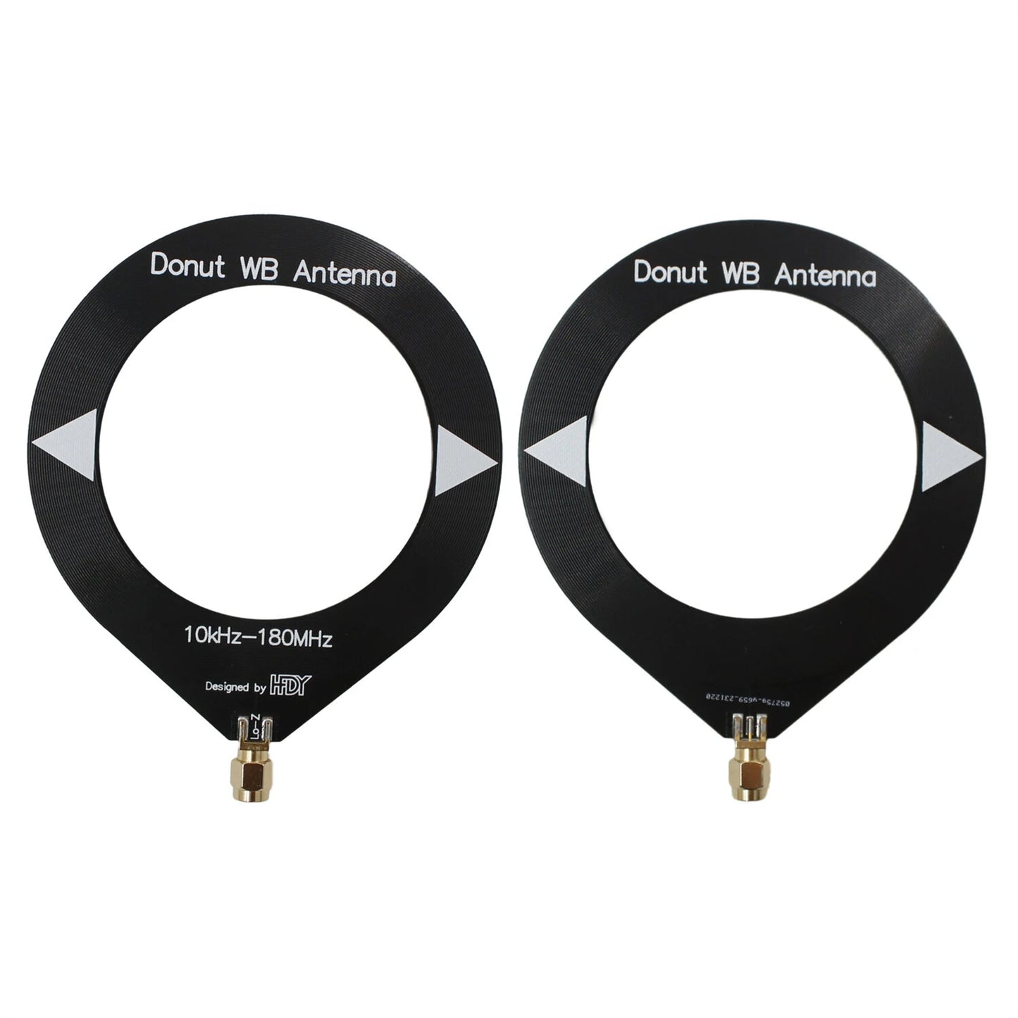 Universal Donut Broadband Antenna 10kHz-180MHz - No Tuning, Scanner-Compatible, Low Impedance Converter for Radios, SDR, Walkie-Talkies