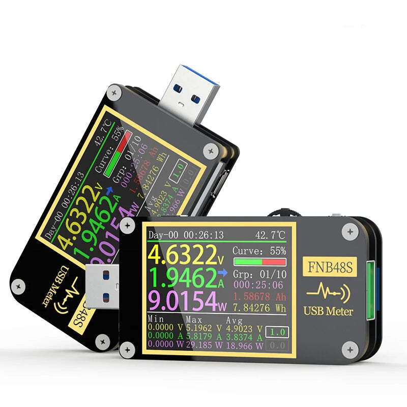 FNIRSI-FNB48S USB Tester: Voltmeter, Ammeter, PD Trigger, Fast Charging Protocols