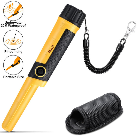 GC-2006 Waterproof Metal Detector Pinpointer Wand - IP68, 66ft Underwater, 360° Detection, LED Light, 5-inch Depth for Treasure Hunting