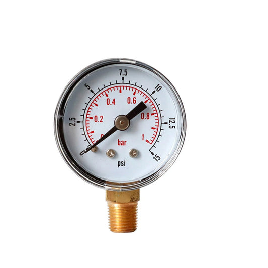 TS-Y408 Pressure Gauge 52mm Dial 1/8 BSPT 15-300psi Range
