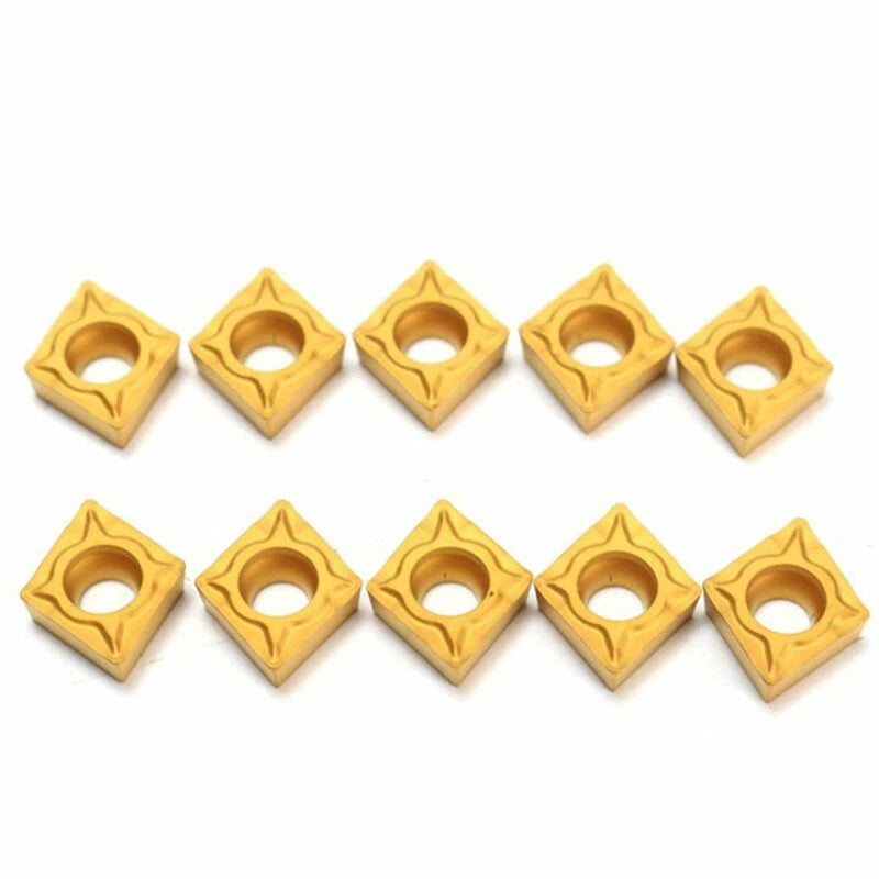 10pcs Machifit CCMT060204-HM YBC251 Titanium Coated Carbide Inserts