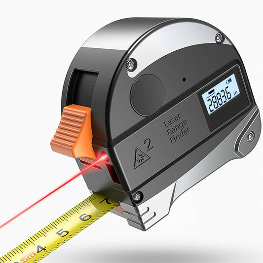 30M Laser Distance Meter - High Precision, Anti-Fall Steel Tape, Infrared Digital Rangefinder Tool
