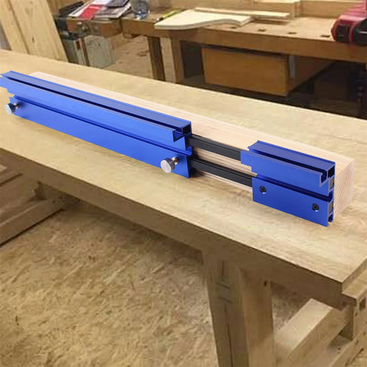 Adjustable Aluminum Router Fence for Woodworking: 75 Type Telescoping Miter Gauge T-Track, 50-87cm Length