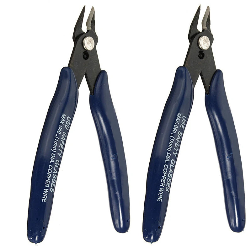 2PCS Precision Flush Wire Cutters - Electrical Cable Side Snips Pliers Tool