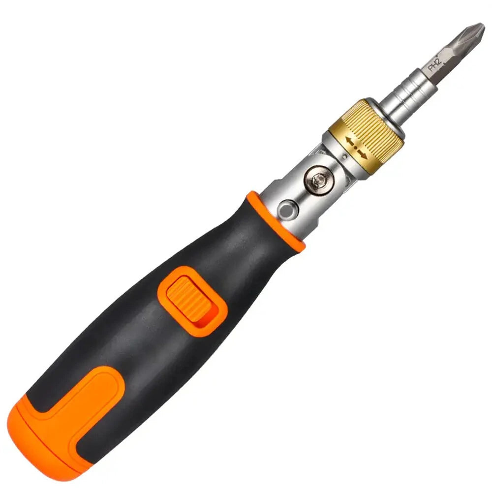 10-in-1 Multi-Angle Ratchet Screwdriver Set with Hidden Bits