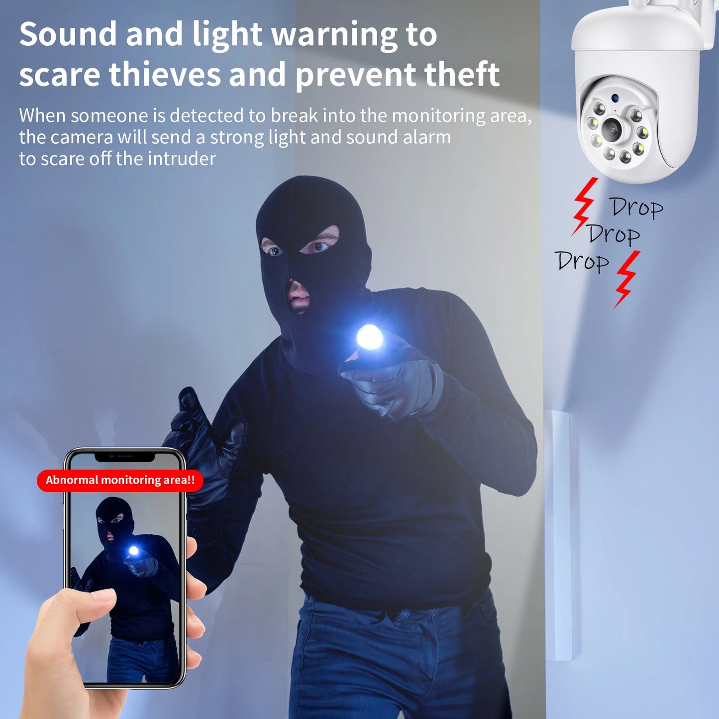 WIFI PTZ 1080P HD 2MP Camera: 360° Panoramic Surveillance with Two-Way Audio