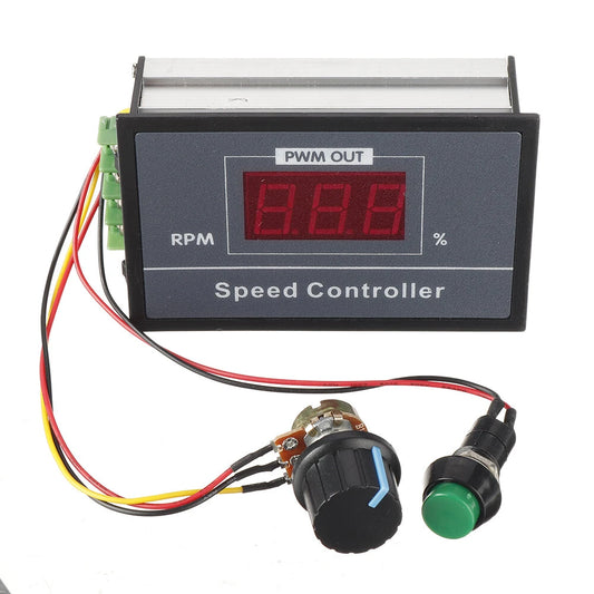 30A PWM Motor Speed Controller 6V-48V with LED Display & Potentiometer Switch