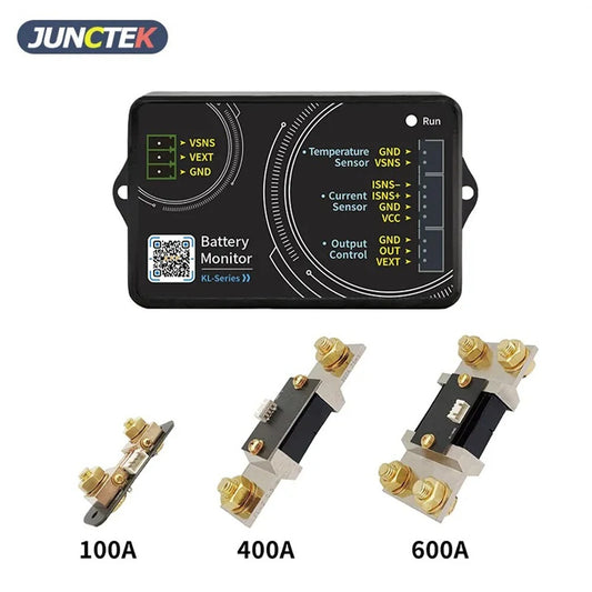 JUNCTEK KL-F Bluetooth Battery Monitor, DC 0-120V 0-600A Tester, Voltage Current Meter, Battery Capacity Indicator