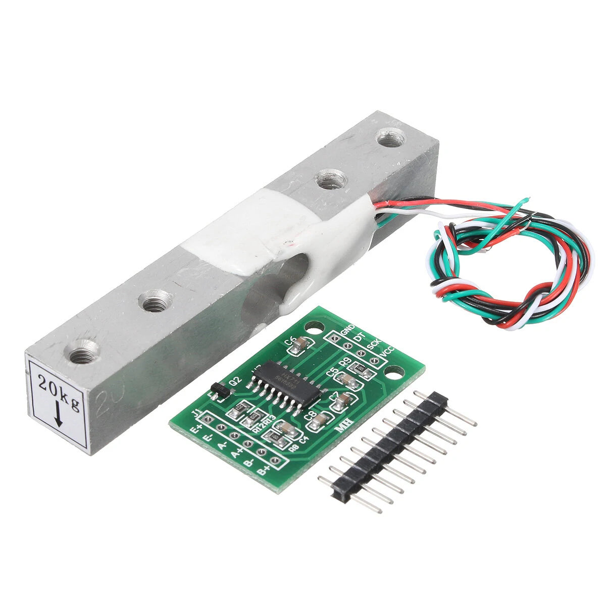 20kg Load Cell Kit with HX711 Module & Aluminum Alloy Sensor