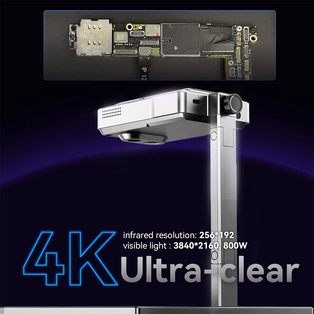 4K Dual-Light Infrared Thermal Camera Langchi ShortCam III, 256x192 Resolution, -20℃ to 550℃, WiFi HDMI for PCB Repair