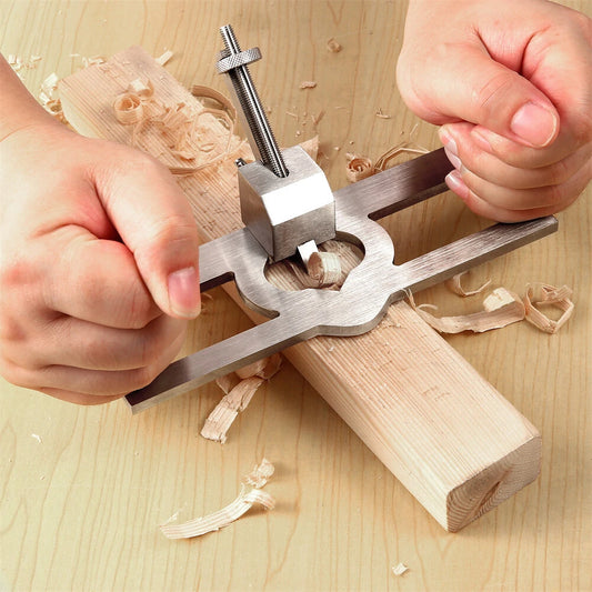 Handheld Adjustable Router Plane - Woodworking Chamfering & Slotting Tool with Depth Stop Planer
