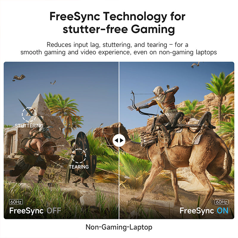 14.1" Portable Dual-Screen Laptop Monitor, 2K Resolution, Plug-and-Play Design
