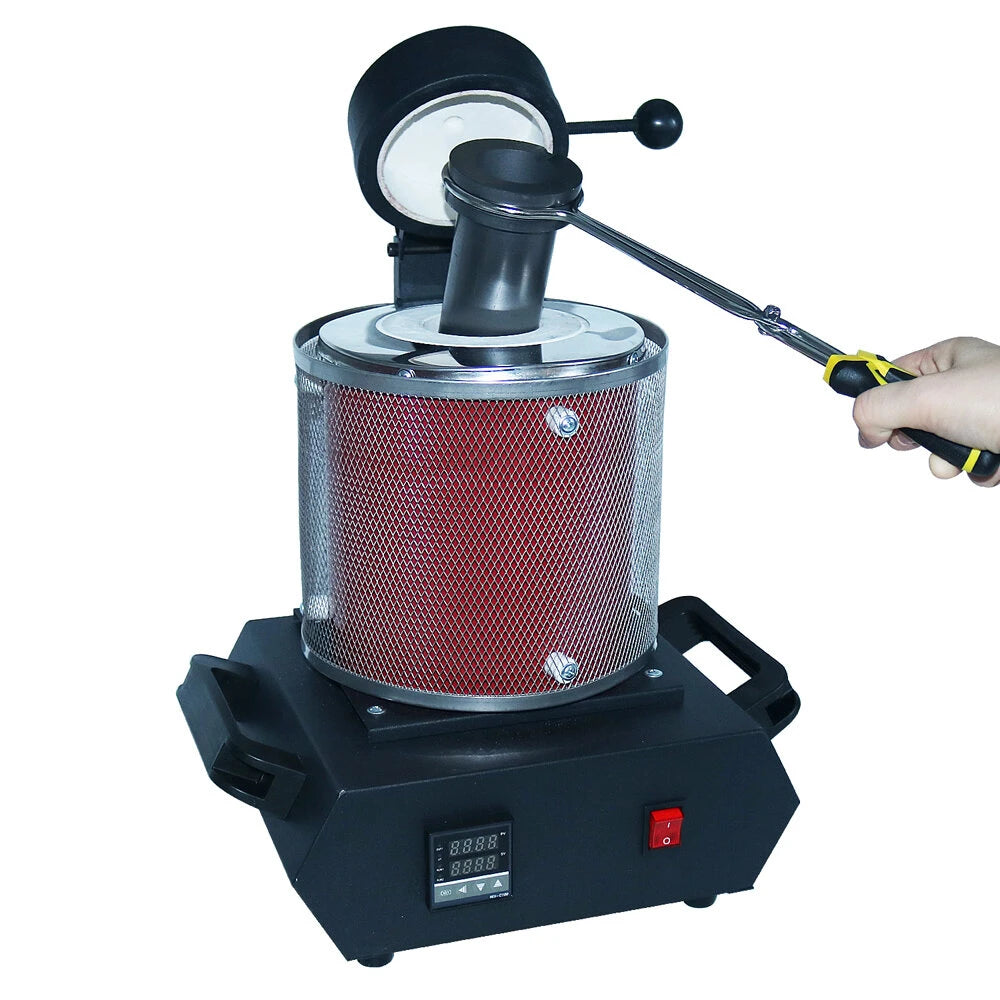 Drillpro Digital Gold Melting Furnace 3KG, AC110V/220V Heating Capacity for Metal Casting & Refining