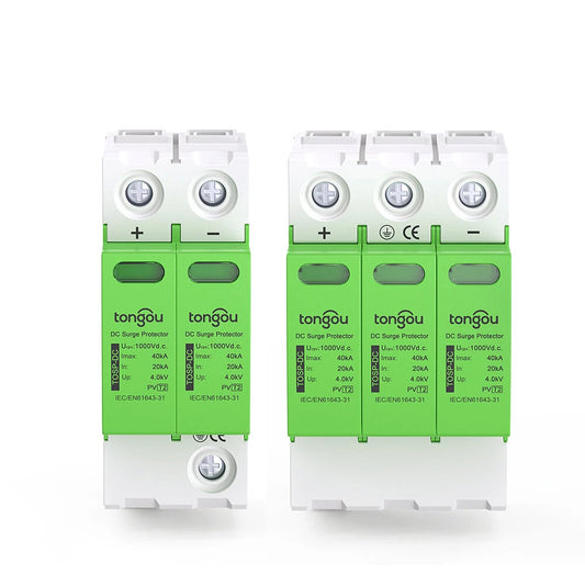 High Capacity SPD DC Surge Protector 1000V 40kA 2P/3P for Photovoltaic Solar Lightning Protection
