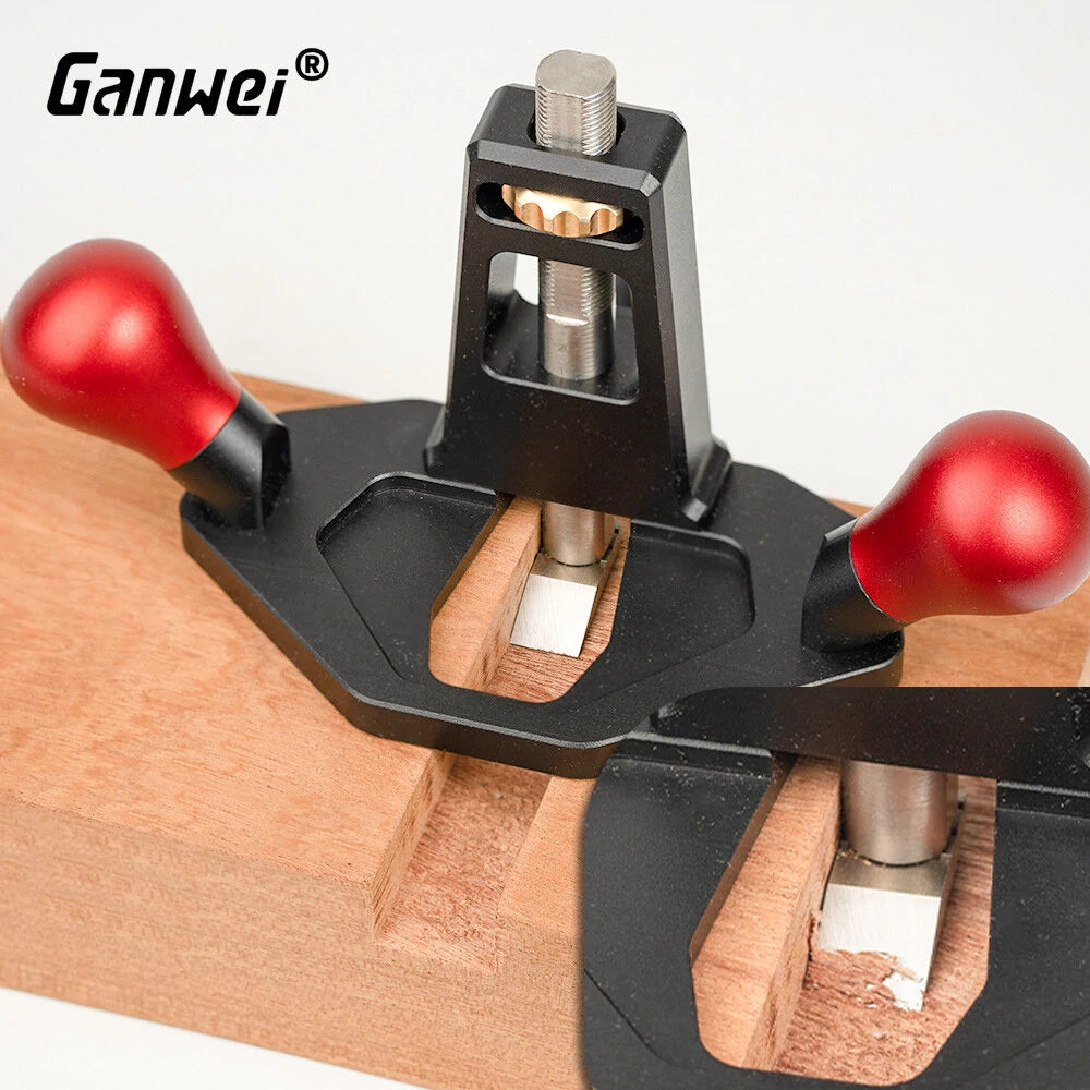 Handheld Woodworking Router Plane with Convenient Depth Adjustment for Right Angle Tenon, Shoulder Trimming & Slotting