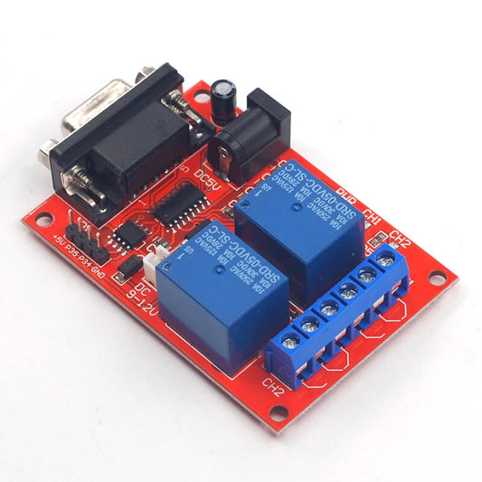 SR-104A 2-Channel Relay Module with Serial Control & Delay Timer Microcontroller Board
