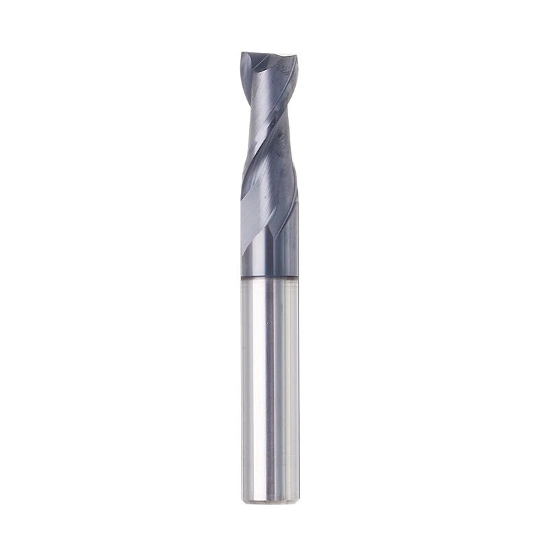 Drillpro 1-10mm HRC55 TiAlN Carbide 2-Flute End Mill CNC Cutter