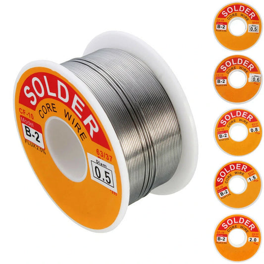 100g Tin Lead Rosin Core Solder Wire, 2mm 2% Flux, 63/37 Welding Reel