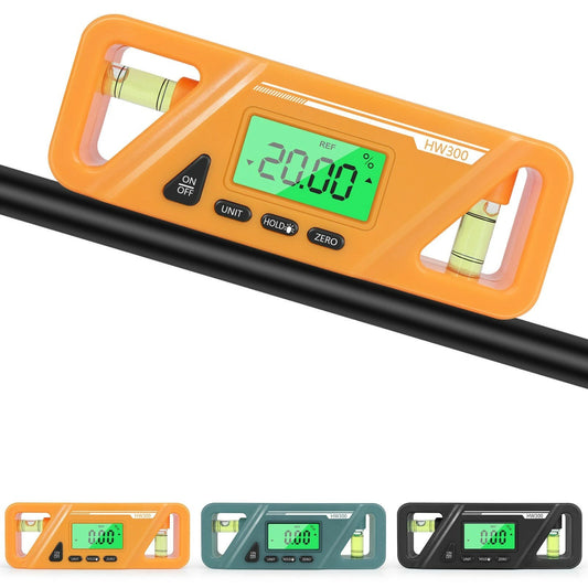 Waterproof Digital Protractor Inclinometer Level with Magnetic Base & Backlit LCD Display – Multifunctional Angle Finder Tool