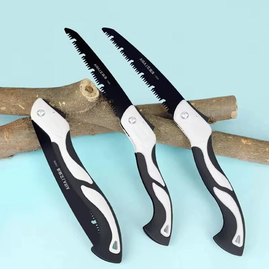 Rugged SK5 Steel Folding Saw - 250mm Blade for Camping, Gardening, Hunting & Tree Trimming