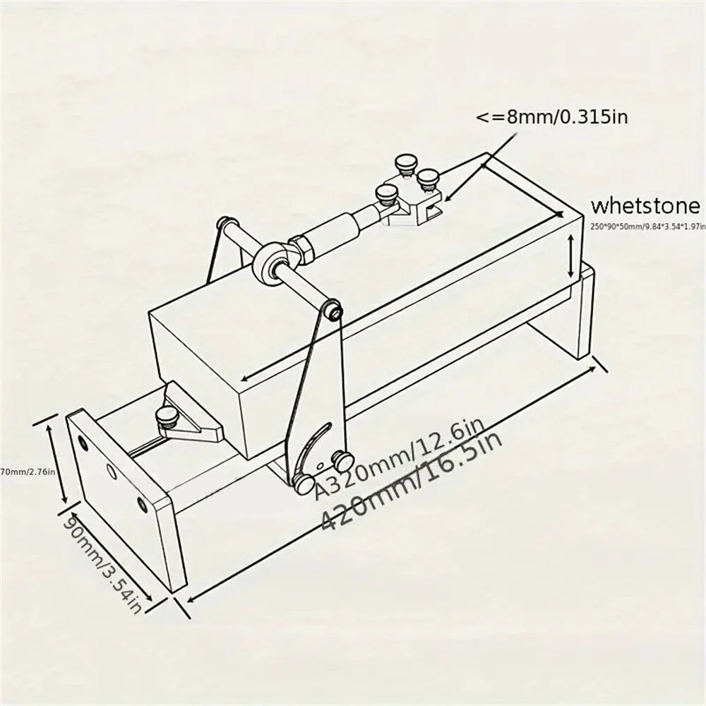 Manual Aluminum Knife Sharpener: Fixed Angle Grinder for Woodworking, Chisels, Scissors & Planers