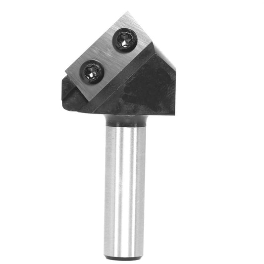 90° V-Type Router Bit with Carbide Insert, 1/2 & 1/4 Inch Shank for CNC Wood Engraving & Carving
