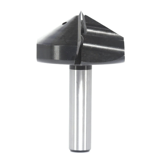 120° V-Groove CNC Router Bit, 1/2 Inch Shank with Carbide Insert for Woodworking, Engraving, and Carving