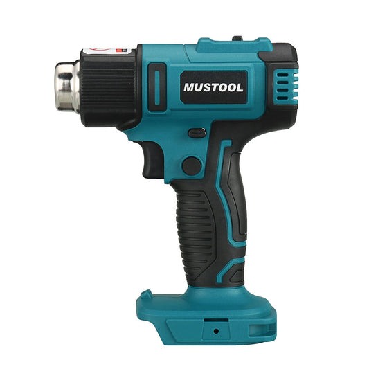 MUSTOOL 2500W 18V Hot Air Gun - Adjustable Speed, 650℃ 550L/min for Soldering, Welding, PVC Shaping, Drying, Heat Shrinking, Paint Removal