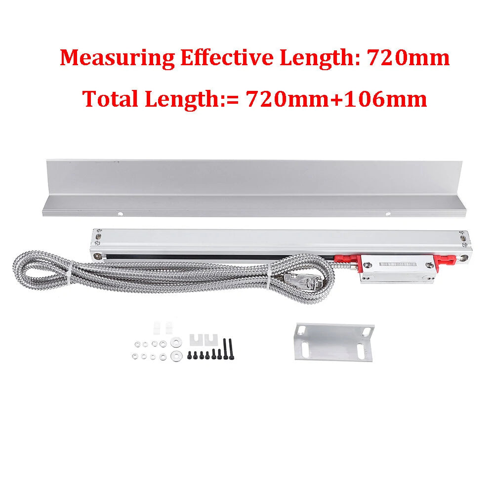 YIHAOGD LCD 2/3 Axis CNC Digital Readout Display DRO with KA300 5μm TTL Linear Scale Encoders 70-970mm for Milling & Lathe