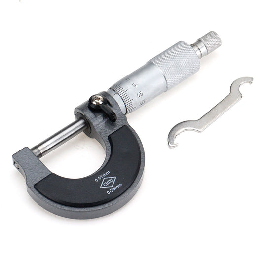 0-25mm Metric Micrometer Caliper Gauge Tool, 0.01mm Precision