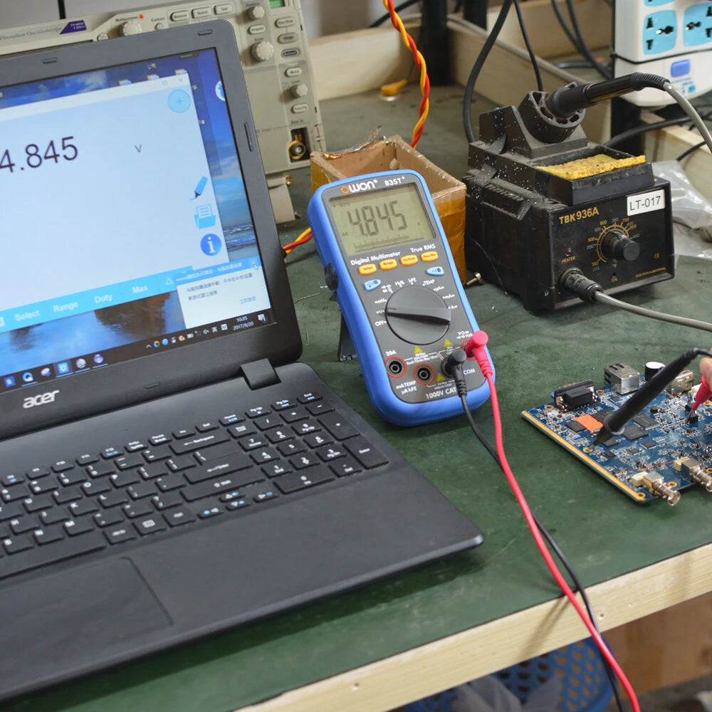 OWON B35T+ True RMS Bluetooth Multimeter & Datalogger with Temperature Meter & Multi-Connection Record