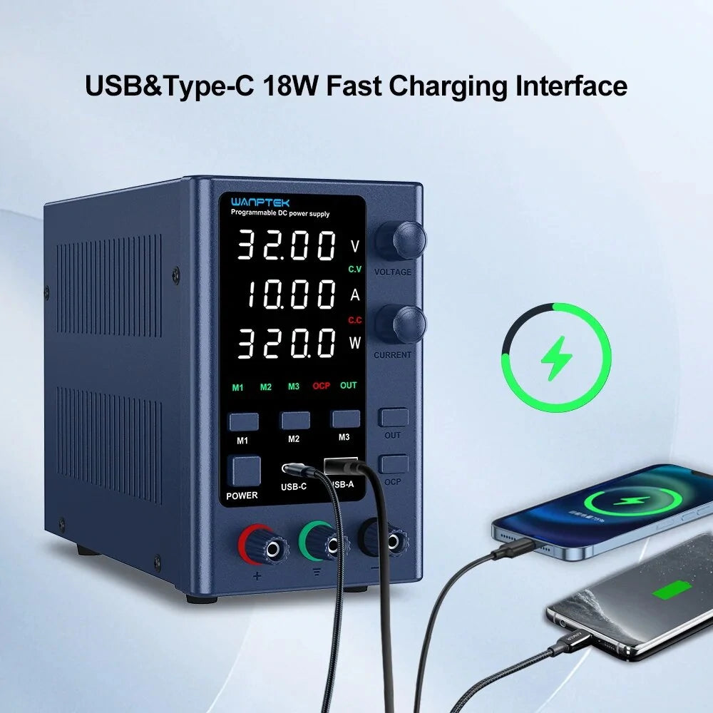WANPTEK Digital Power Supply 0-160V 0-10A with Multi-Function Protection & Stability for Electronics - Model EPS Series