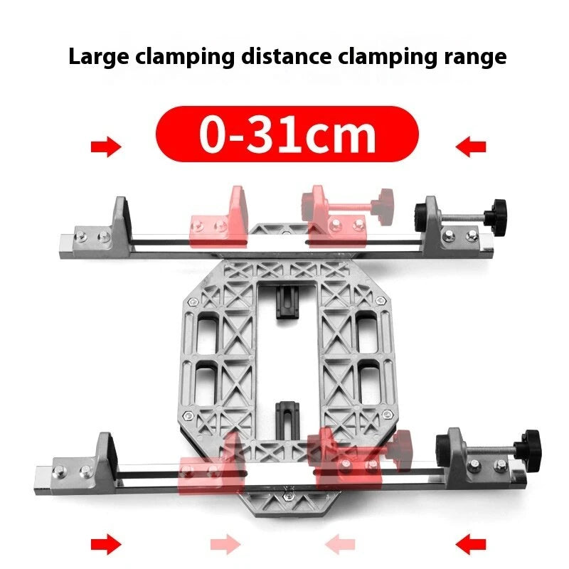 Aluminum Door Hinge Jig Guide: Woodworking Hole Opener & Slotting Locator for Lock Installation