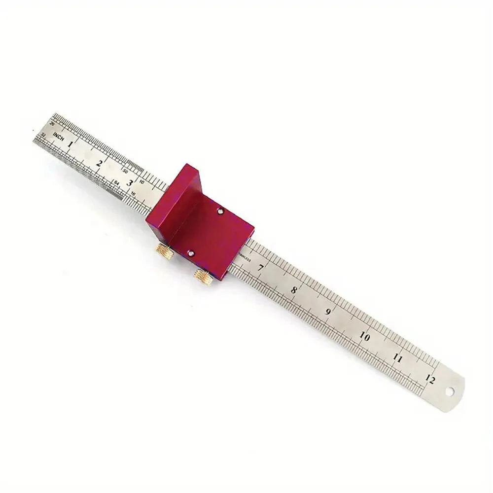 30cm High Precision Scribing Ruler with 90° Scale - Durable Woodworking & DIY Marking Tool