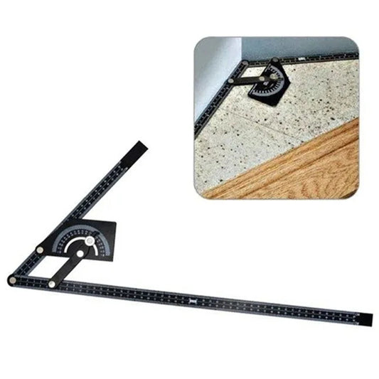 Universal Aluminum Alloy 0-180° Precision Angle Ruler Protractor (±0.3) Measuring Tool 230x500mm