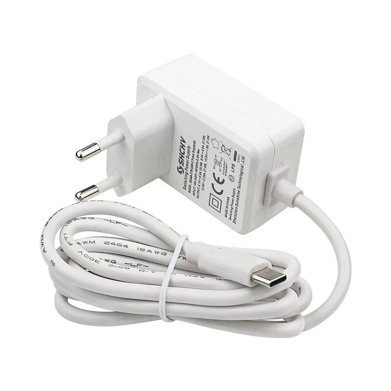 27W USB-C Charger for Raspberry Pi 5 - 5.1V 5A Power Supply with EU/US/UK Plug Adapter