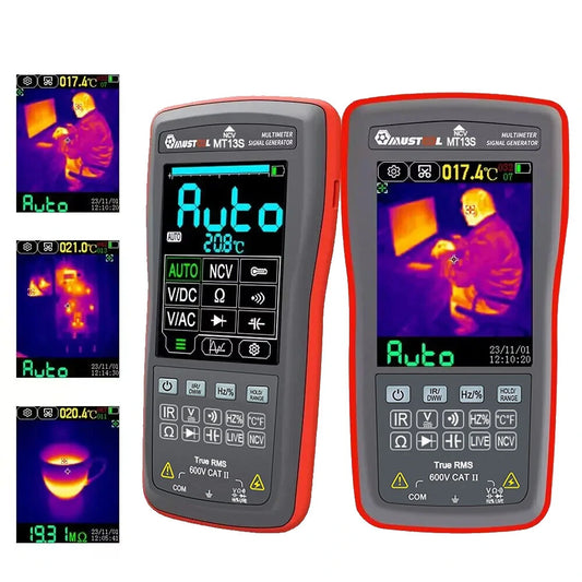 Mustool MT13S 2-in-1 Thermal Imager & Multimeter, 10,000 Counts, 192x192, 2.8 Touch Screen for Electric Circuit & Automobile Inspection - 2024 Model