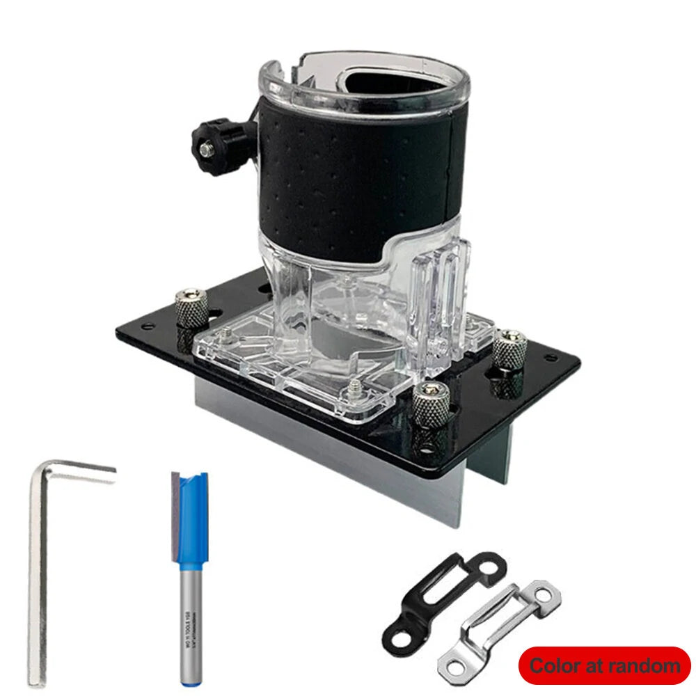 2-in-1 Portable Invisible Connector Slotter & Punch Locator Woodworking Trimming Machine