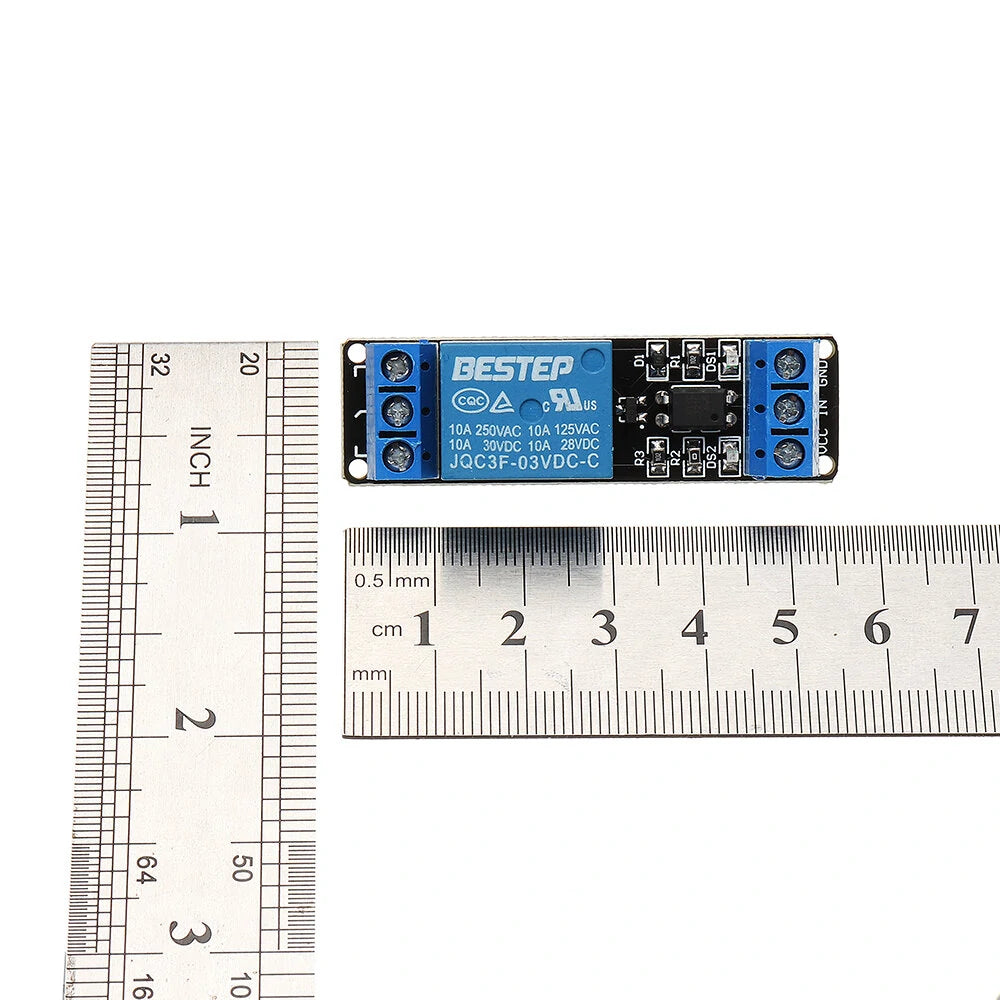 BESTEP 1-Channel 3.3V Relay Module with Optocoupler Isolation for Arduino Boards