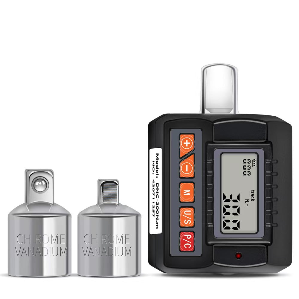 Digital Torque Meter Wrench Tester 1/2 Drive with Sound & Light Alarm, High Accuracy Backlit Display, 4 Units - Ideal for Automotive, Bike, Motorcycle, DIY & Home Repairs