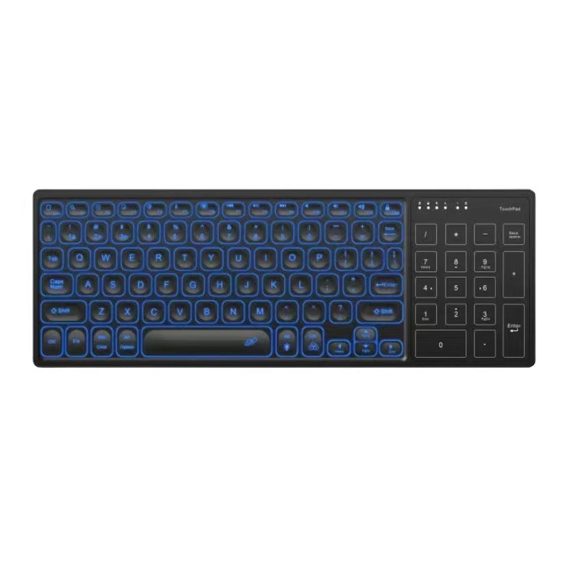 Ergonomic Dual-Mode Wireless Keyboard with Touchpad: 2.4G/BT Connectivity & Wide Compatibility