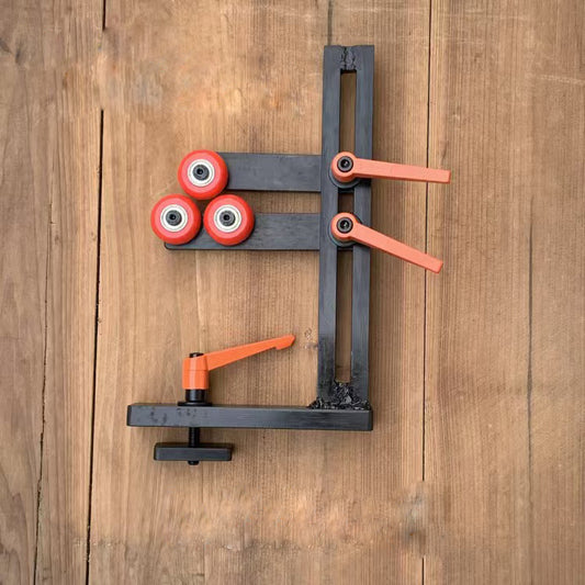 Cast Iron Wood Lathe Steady Rest with 3 Wheels - Woodturning Tool