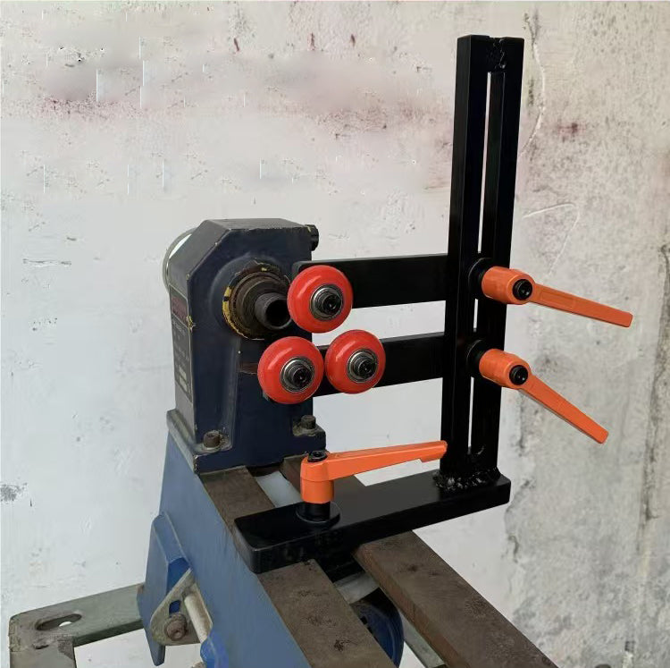 Cast Iron Wood Lathe Steady Rest with 3 Wheels - Woodturning Tool