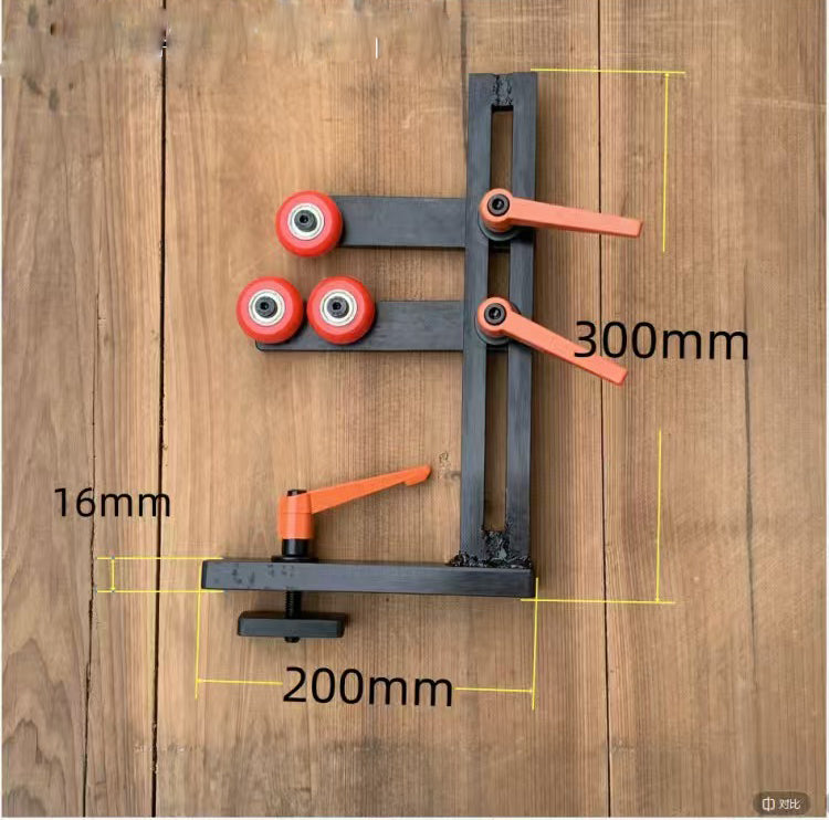 Cast Iron Wood Lathe Steady Rest with 3 Wheels - Woodturning Tool